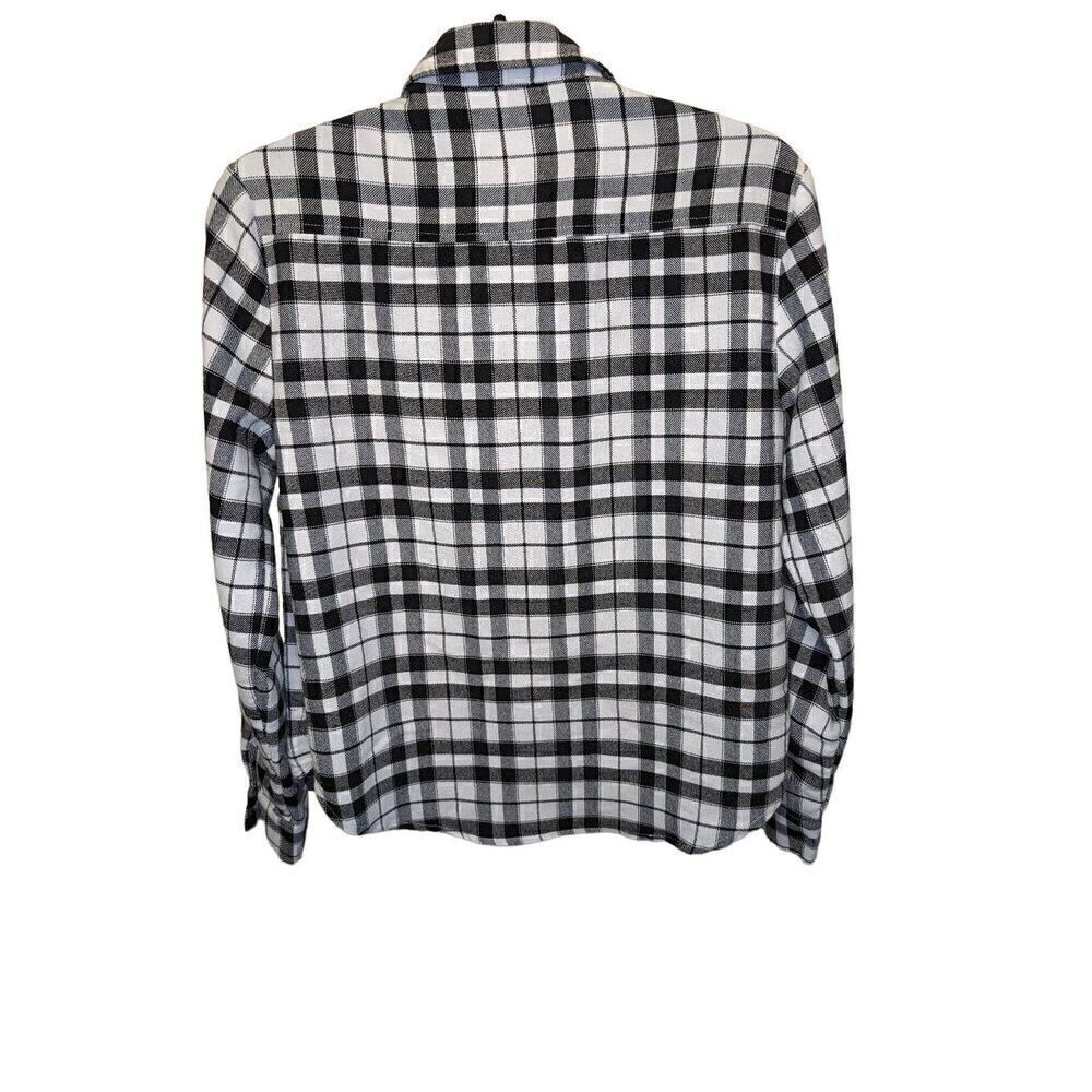 Juniors' Long Sleeve Ruffled Woven Shirt Size Medium